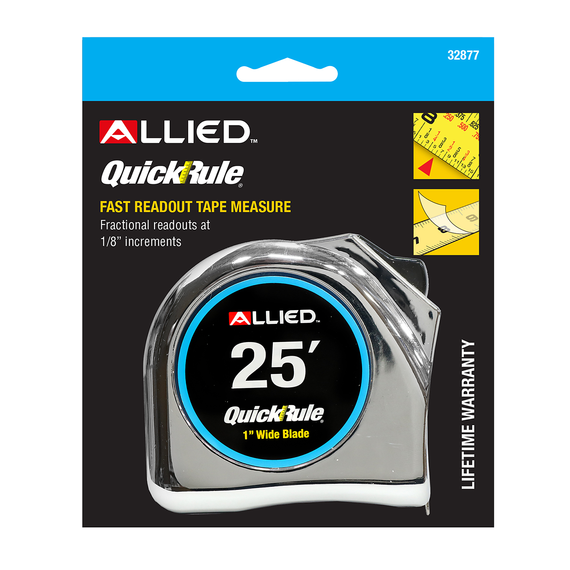 Allied, Quick Rule 25' x 1" Tape Measure, Model # 32877